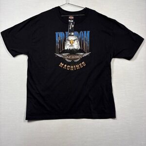 Harley Davidson Shirt Men 2XL Black Freedom Machines Eagle Myrtle Beach 2020